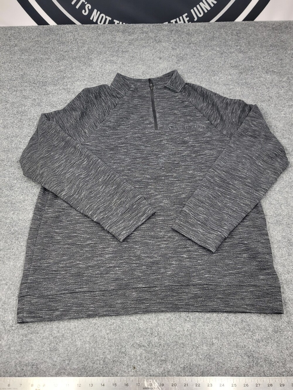 Marc Anthony Pullover Mens XXL Slim Fit 1/4 Zip Sweatshirt Black